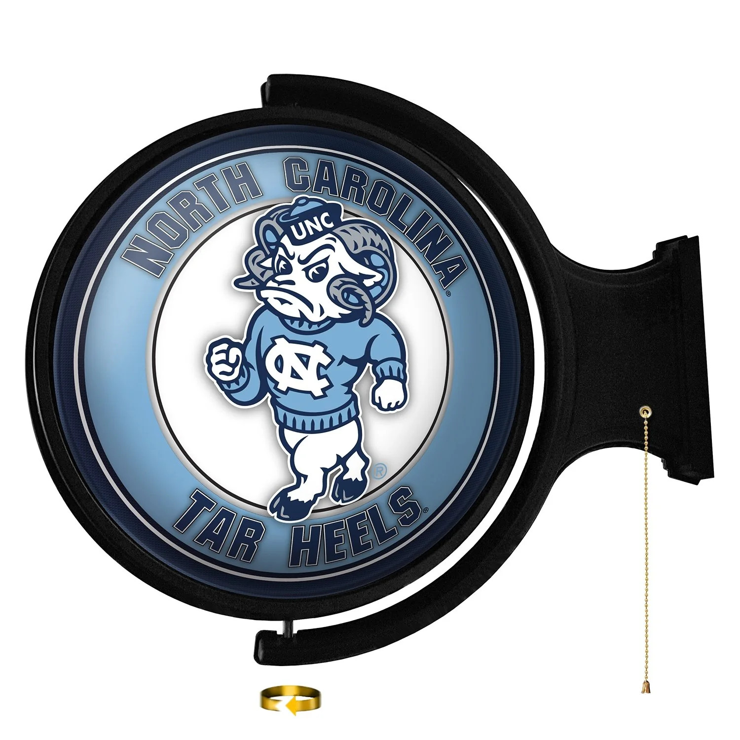 North Carolina Tar Heels Mascot Logo Rotating Lighted Wall Sign, NCNCTH ...