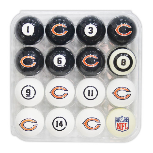 626-1019, Chicago, Bears, NFL,  Billiard, Pool,  Balls, Numbered, with Numbers, FREE SHIPPING