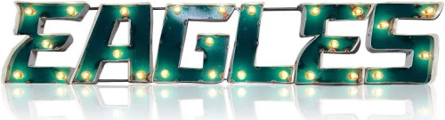 Philadelphia Eagles  NFL  4' Lighted Recycled Metal Sign  546-1037
