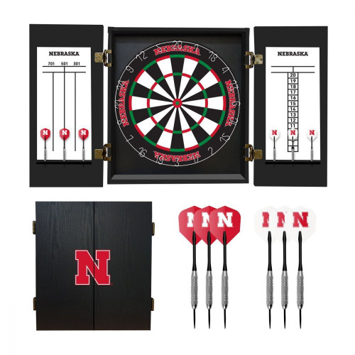 624-3010, Nebraska, Cornhuskers, NCAA, Fan's Choice, DartBoard, Dart, Board, Cabinet, Darts, Logo, Imperial, 720801914640