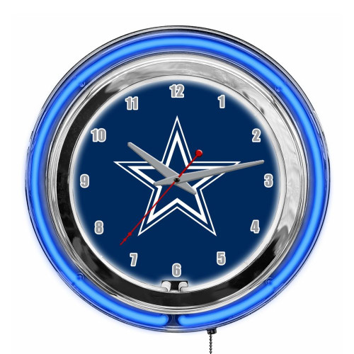 655-1002, Dallas, Cowboys, 14", Neon, Clock, NFL Imperial, Logo, FREE SHIPPING