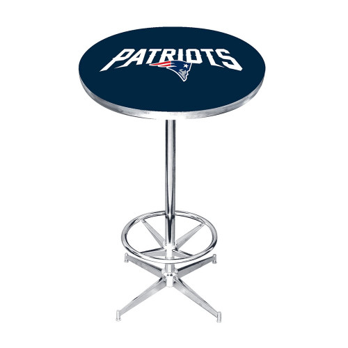 84-3011, NE, New England, Patriots, 27", Chrome, Pub Table, FREE SHIPING, Logo, NFL, Imperial