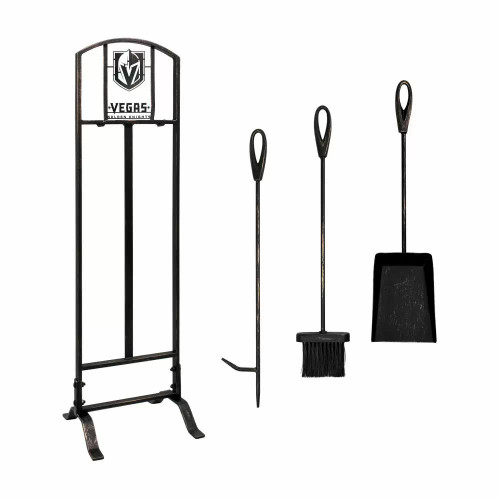 837-4032, Las, Vegas, LV, Golden, Knights, 3-PC, WI, Wrought Iron, Bronze, NHL, Imperial, Fireplace, Tool Set, FREE SHIPPING