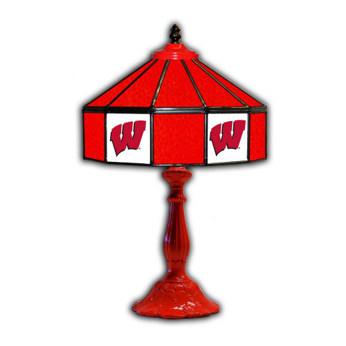 Wisconsin Badgers 21" Glass Table Lamp