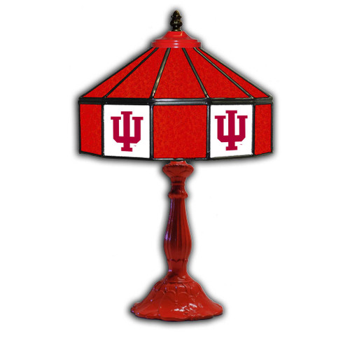 359-3029. IN, Indiana, Hoosiers, 21", Glass, Table, Lamp, FREE SHIPPING, NCAA, Imperial