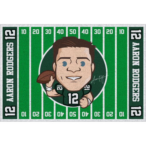 520-5057, Aaron Rodgers, 4'x6', Players, Homefield, Stainmaster, Area Rug, FREE SHIPPING, GB, Green Bay, Packers, QB, Quarterback,' NFL, Imperial, 720801913513