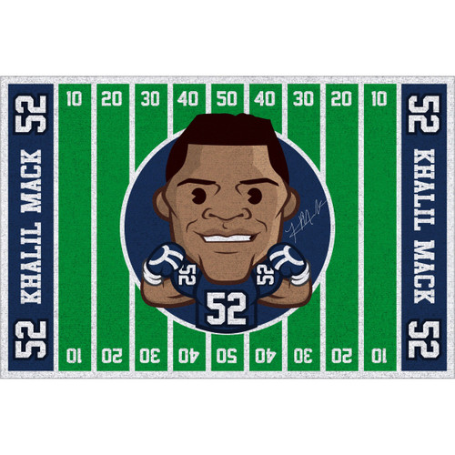 520-5066, Khalil Mack, 4'x6', Players Homefield, Stainmaster, Area Rug, FREE SHIPPING, CHI, Chicago, Bears, Linebacker, LB,' NFL, LA, Chargers, LAC, Imperial, 720801913605