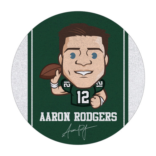 549-1057, Aaron Rodgers, Players, 63", Round, Area, Rug, FREE SHIPPING, Imperial, NFL, 5.5', 63", Diameter, Dia, NFLPA, Green Bay Packers