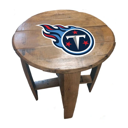 629-1028, Tennessee, Titans, Ten, Bourbon, Oak, Barrel, Side, Table, FREE SHIPPING, NFL, Imperial