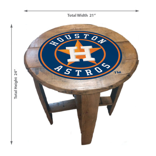 629-2025, Houston, Astros, HOU,, Oak, Whiskey, Bourbon, Barrel, Table, Side, FREE SHIPPING, MLB, Imperial