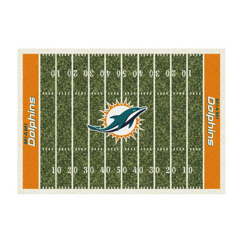 520-5008, Miami, Dolphins, MIA, 4'x6', Homefield, Rug, Stainmaster. NFL, Imperial