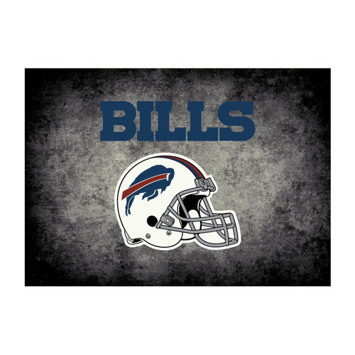 526-5021. Buffalo, BUF. Bills, 6'X8', Distressed, Rug, GB, NFL, Imperial