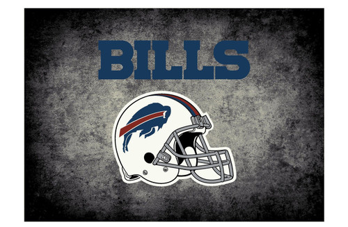 526-5021. Buffalo, BUF. Bills, 6'X8', Distressed, Rug, GB, NFL, Imperial