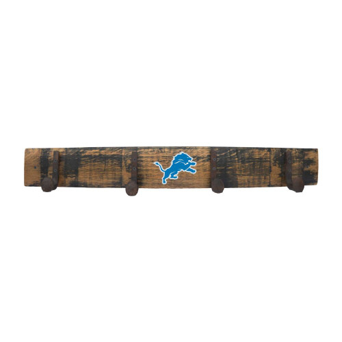 653-1018, Detroit, DET,  Lions, Oak, Whiskey, Barrel, Coat, Rack,720801111452, NFL, Imperial