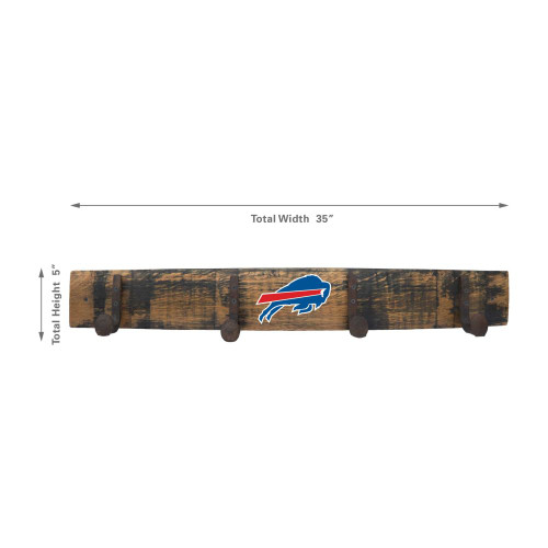 653-1021, Buffalo, BUF, Bills, Oak, Whiskey, Barrel, Coat, Rack,720801111490, NFL, Imperial