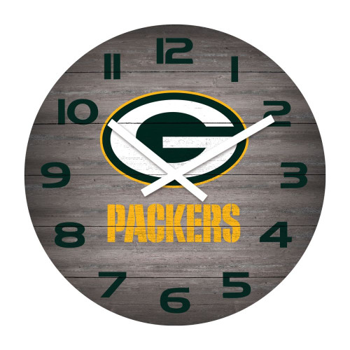 Green Bay, GB, Packers, 16", Weathered, Clock, 661-1001, Imperial, NFL, 720801138497