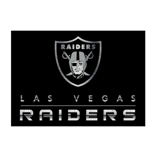 531-5010, Las Vegas Raiders, LVR, LV  8'x11', Chrome Rug, 15961682004