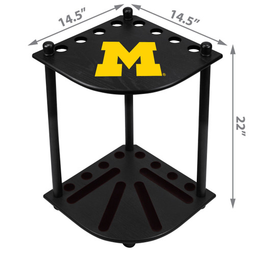 720801783093, 778-3009, University of Michigan, Billiard, Corner, Cue, Rack