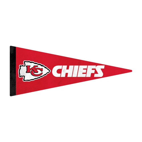 695-1006, Kansas City Chiefs, 30", Wood, Felt, Pennant,720801315423, Imperial, NFL