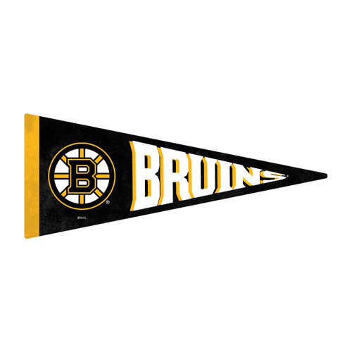 695-4001, Boston Bruins, BOS, 30", Wood, Felt, Pennant,720801315492, Imperial, NHL