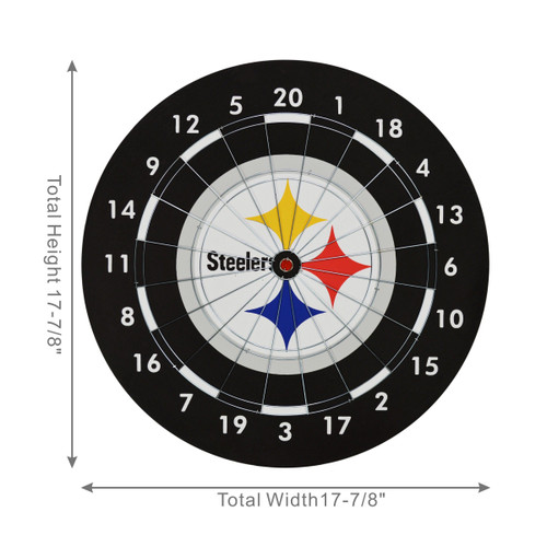 69-4004, Pittsburgh Steelers, PIT, 18", Paper, Dartboard, Gift, Set, NFL, Imperial, 720801644042