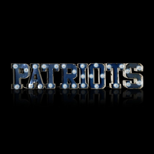 720801569116, 546-1011, NE, New England Patriots, NFL,  4', Lighted, Recycled, Metal, Sign, FREE SHIPPING, Imperial