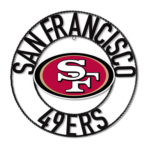 San Francisco, 49ers, SF, 24", WI, Wrought Iron, Wall Art, 584-1005, Imperial, NFL, 720801132594, Imperial, NFL