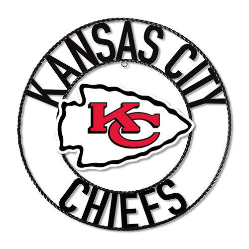 Kansas City Chiefs, KC, 24", WI, Wrought Iron, Wall Art, 584-1006, Imperial, NFL, 720801132600