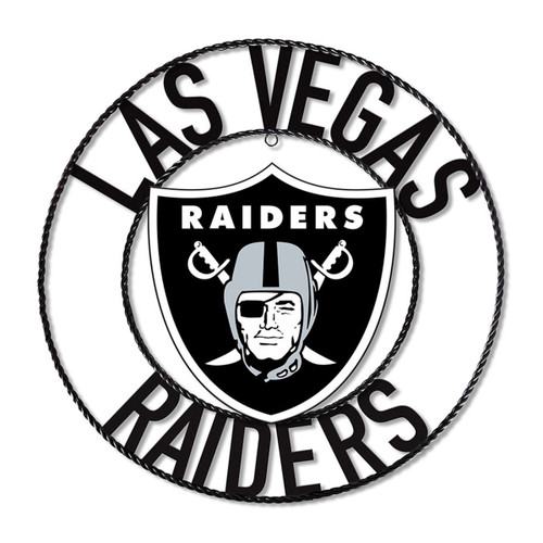 Las Vegas Raiders, LV, 24", WI, Wrought Iron, Wall Art, 584-1010, Imperial, NFL, 720801132648