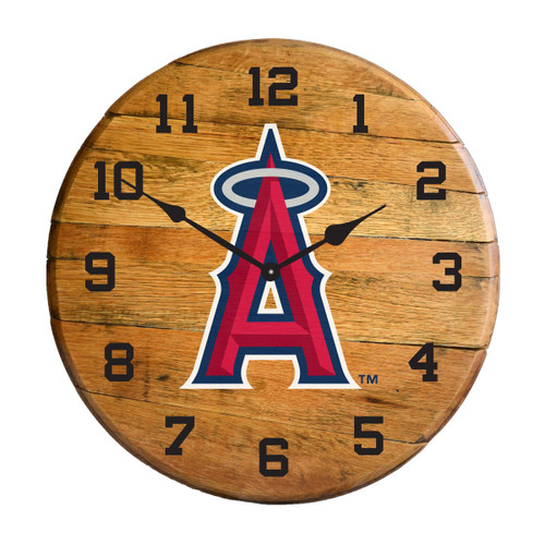 630-2013, Los, Angeles, Angels, LA, 720801909479, Oak, Barrel, Clock, Kentucky oak