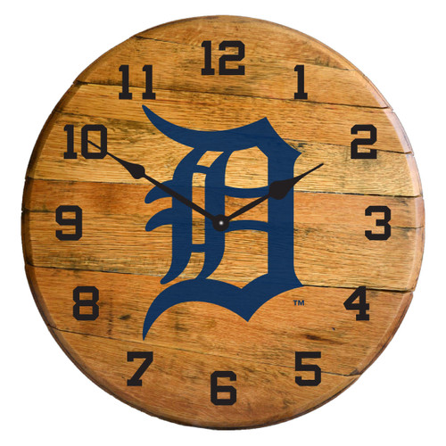 630-2015, Detroit, Tigers, DET, 720801909493, Oak, Barrel, Clock, Kentucky oak