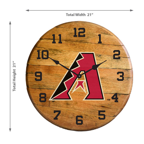 Arizona Diamondbacks Oak Barrel Clock, 630-2022