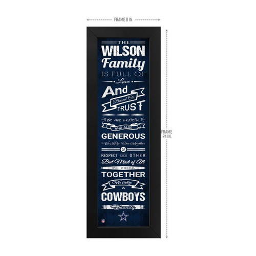 Dallas, Cowboys, Family, Cheer, Custom, Print, 720801135182, NFL, Free Shipping, Wall Art, 
