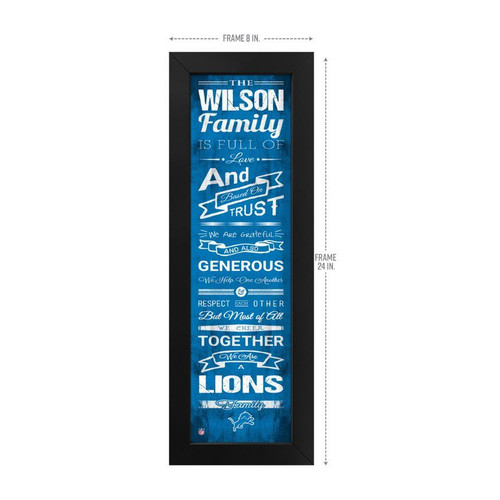 Detroit, Lions, Family, Cheer, Custom, Print, 720801135335, NFL, Free Shipping, Wall Art, 
