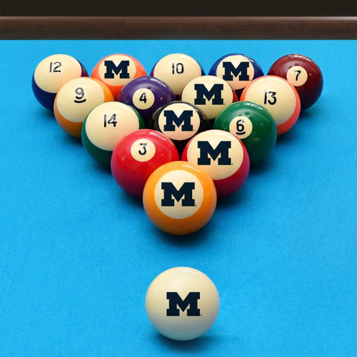 Michigan, MI, Woverines, Retro, Billiard, Pool,  Imperial, Ball, Set, 560-3009