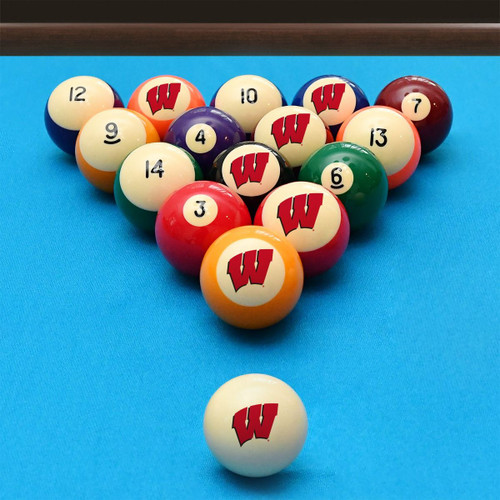 Wisconsin Badgers Retro Billiard Ball Set