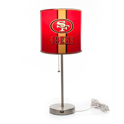 San Francisco, SF, 49ers, 19", Tall, Chrome, Table, Desk, Lamp, 609-1005, Imperial, NFL