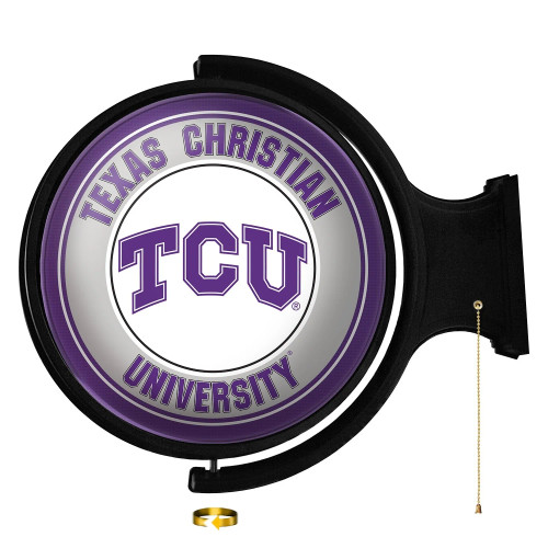 TCU, Horned, Frogs, Original, Round, Rotating, Lighted, Wall, Sign, LED, Fan, Brand, 687181910641
