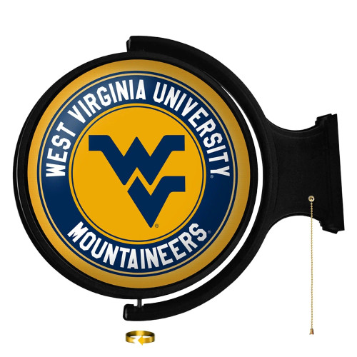 West, Virginia, Mountaineers, Original, Round, Rotating, Lighted, Wall, Sign, LED, Fan, Brand, 666703460239
