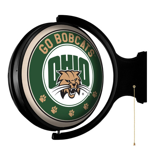 Ohio, Bobcats, Original, Round, Rotating, Lighted, Wall, Sign, LED, Fan, Brand, 666703461236
