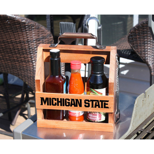 Michigan, State, Spartans, Wood, BBQ, Caddy, 614-3016, NCAA, Imperial, 720801915616
