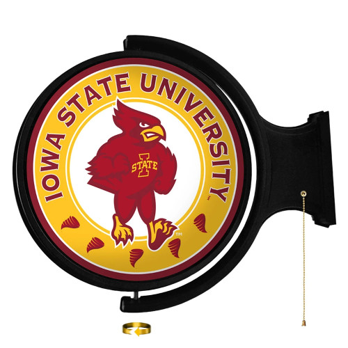 Iowa, IA, State, St, Cyclones, Mascot, Logo, Rotating, Lighted, Wall,  Sign, The-Fan Brand, NCAA, NCIOST-115-02, 666703467870