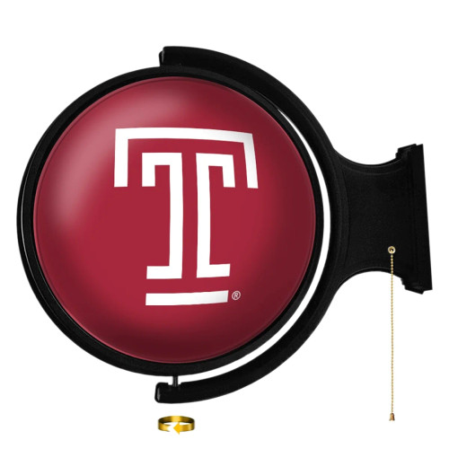 Tem, Temple, Owls, Red, Mascot, Logo, Rotating, Lighted, Wall,  Sign, The-Fan Brand, NCAA, NCTEMP-115-02A, 697842109284