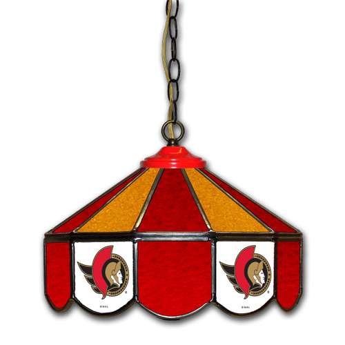 Ottawa, OTT, Senators, 14", Stained, Glass, Pub, Light, 433-4012, Imperial, 720801874128