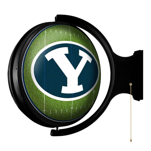 BYU, Cougars, On the 50, Football, Rotating, Spinning, Lighted, Wall, Sign, The Fan Brand, NCAA, NCBYUC-115-22, 689481026800