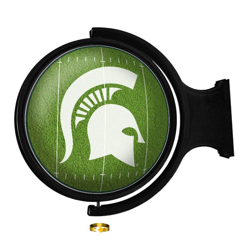 MI, Michigan, State, St, Spartans, On the 50, Football, Rotating, Spinning, Lighted, Wall, Sign, The Fan Brand, NCAA, NCMIST-115-22, 689481027562