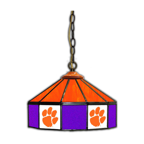 Clemson, Tigers, 14-In, Stained, Glass, Pub, Light, 333-3043, 720801393438, Imperial