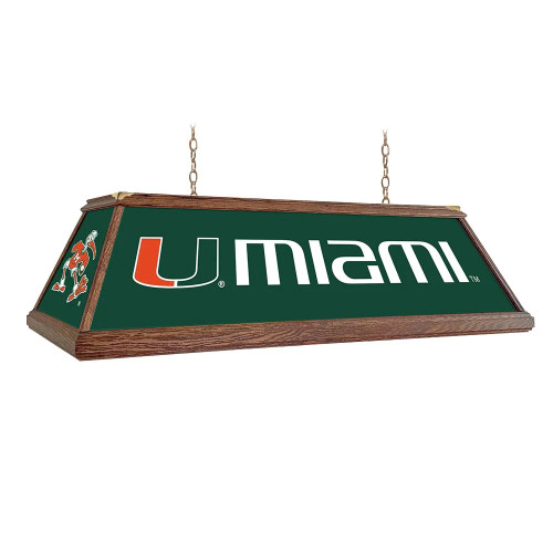 Miami, MIA, Canes, Hurricanes, Premium, Wood, Billiard, Pool, Table, Light, Lamp, NCMIAM-330-01A, NCMIAM-330-01B, NCMIAM-330-01C, The Fan-Brand, 687747758311