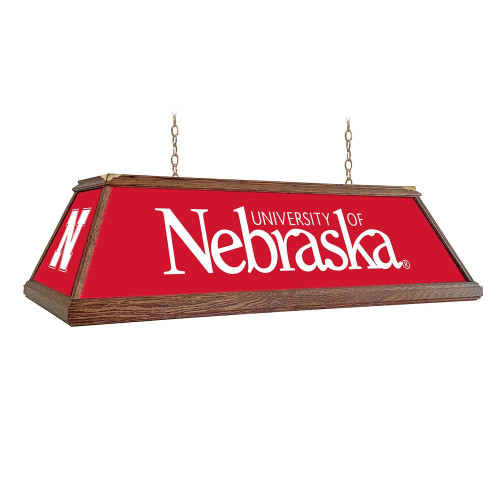 Nebraska, Cornhuskers, Premium, Wood, Billiard, Pool, Table, Light, Lamp, NCNEBR-330-01, The Fan-Brand, 666703463407