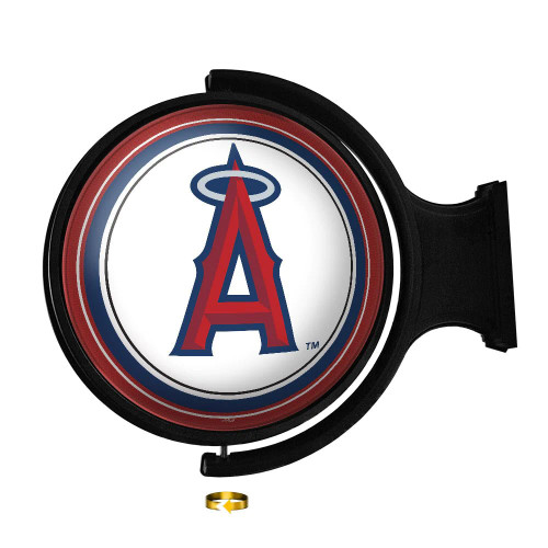 MBLAAN-115-01, LAA, Los Angeles, Angels,  Original, Round, Rotating, Lighted, Wall, Sign, The Fan-Brand, 704384957638, LED